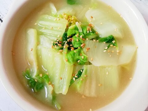 白菜の中華味噌スープ